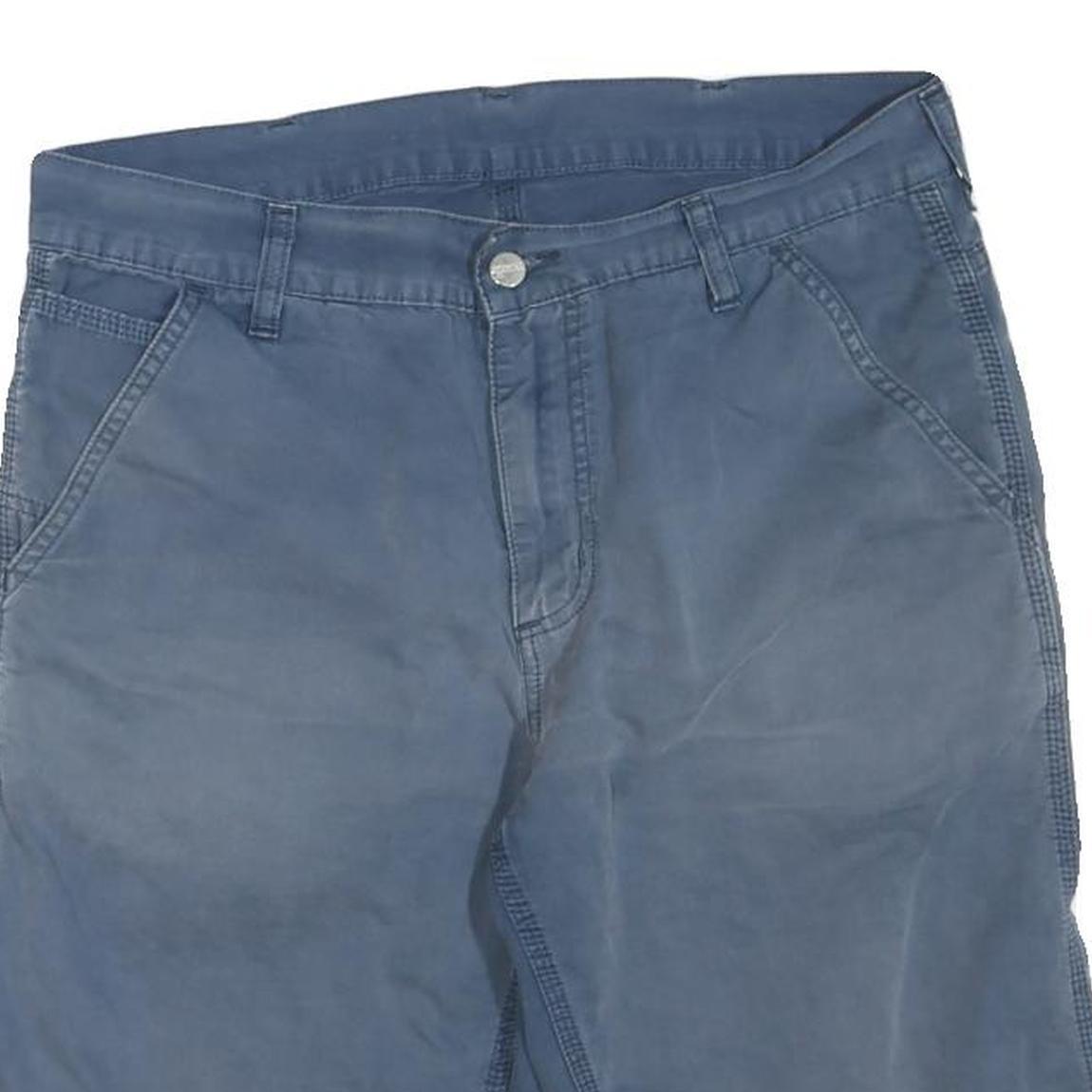 CARHARTT Mens Shorts Blue Casual Plain M W34 Durable Cotton Blend Workwear