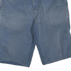 CARHARTT Mens Shorts Blue Casual Plain M W34 Durable Cotton Blend Workwear