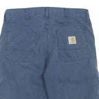 CARHARTT Mens Shorts Blue Casual Plain M W34 Durable Cotton Blend Workwear