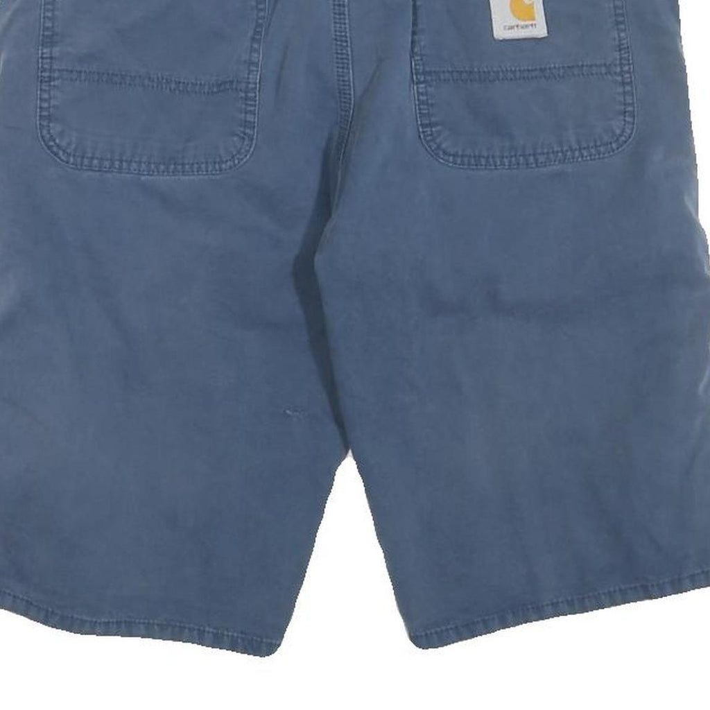 CARHARTT Mens Shorts Blue Casual Plain M W34 Durable Cotton Blend Workwear