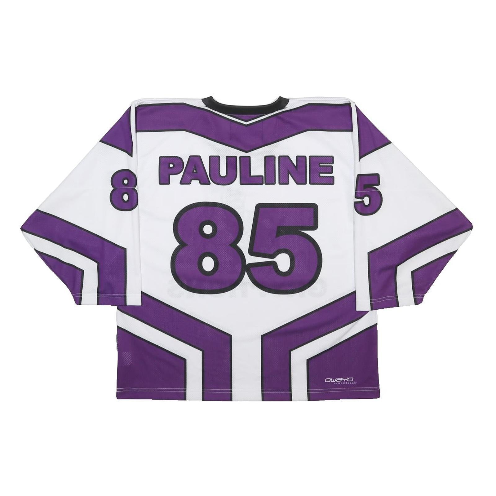 OWAYO Womens White & Purple Gryphons Graphic T-Shirt S Long Sleeve V-Neck Sporty