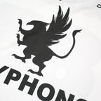 OWAYO Womens White & Purple Gryphons Graphic T-Shirt S Long Sleeve V-Neck Sporty