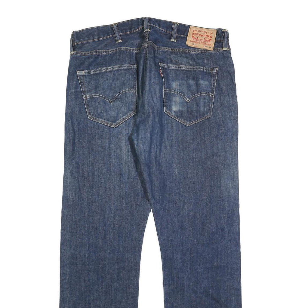 LEVI'S 501 Mens Jeans Blue Regular Straight Denim Medium W38 L34 Classic Button