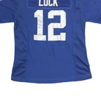 NIKE Womens Blue NFL Graphic T-Shirt M Short Sleeve V-Neck Luck 12 Jersey