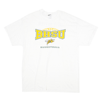CI SPORT Mens White Graphic T-Shirt XL Short Sleeve Crew Neck Basketball Logo