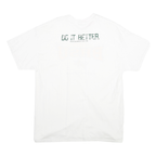 CI SPORT Mens White Graphic T-Shirt XL Short Sleeve Crew Neck Basketball Logo