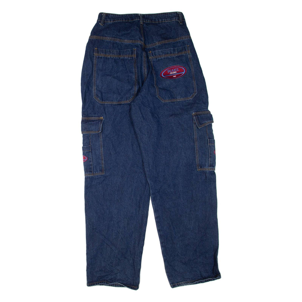 WAKE JEANS Womens Jeans Blue Loose Tapered W30 L33