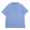 POLO RALPH LAUREN Mens Blue Short Sleeve Plain L Cotton Polo Shirt Casual