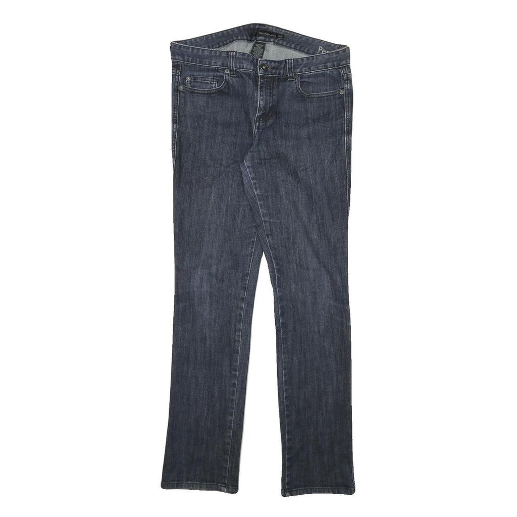CALVIN KLEIN JEANS Womens Regular Fit Straight Denim Dark Wash W30 L30 Stylish