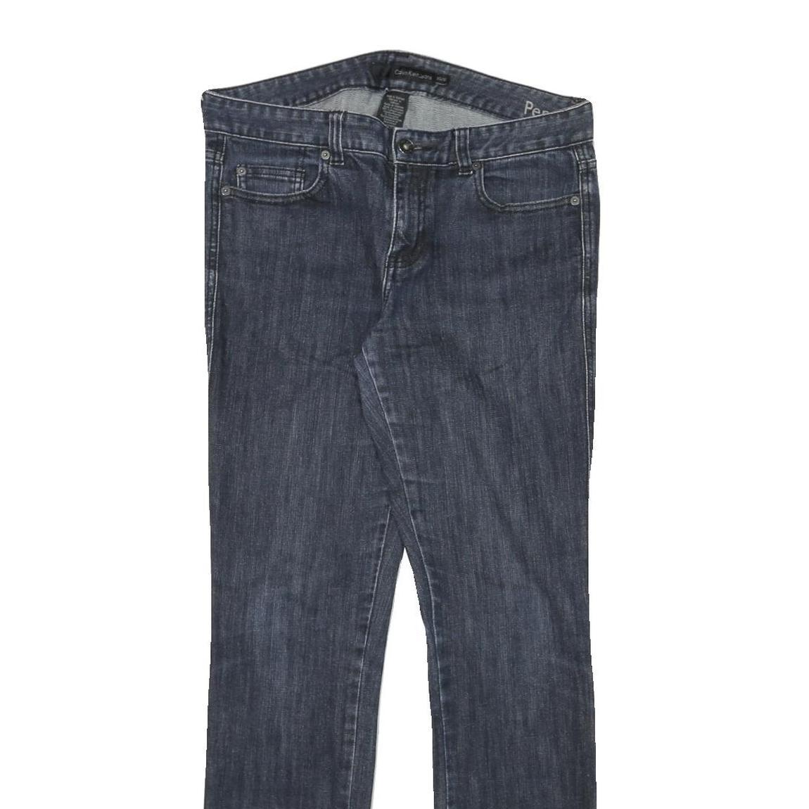 CALVIN KLEIN JEANS Womens Regular Fit Straight Denim Dark Wash W30 L30 Stylish