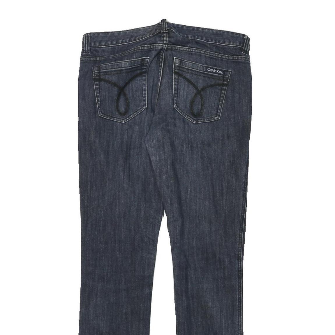 CALVIN KLEIN JEANS Womens Regular Fit Straight Denim Dark Wash W30 L30 Stylish