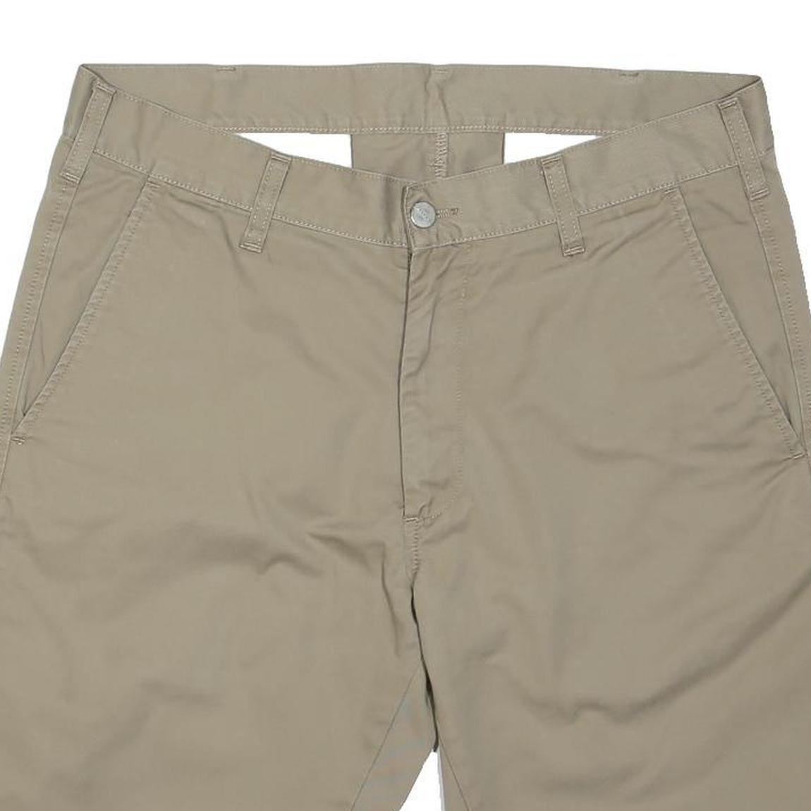 CARHARTT Mens Shorts Beige Casual M W35 Cotton Blend Comfortable Workwear