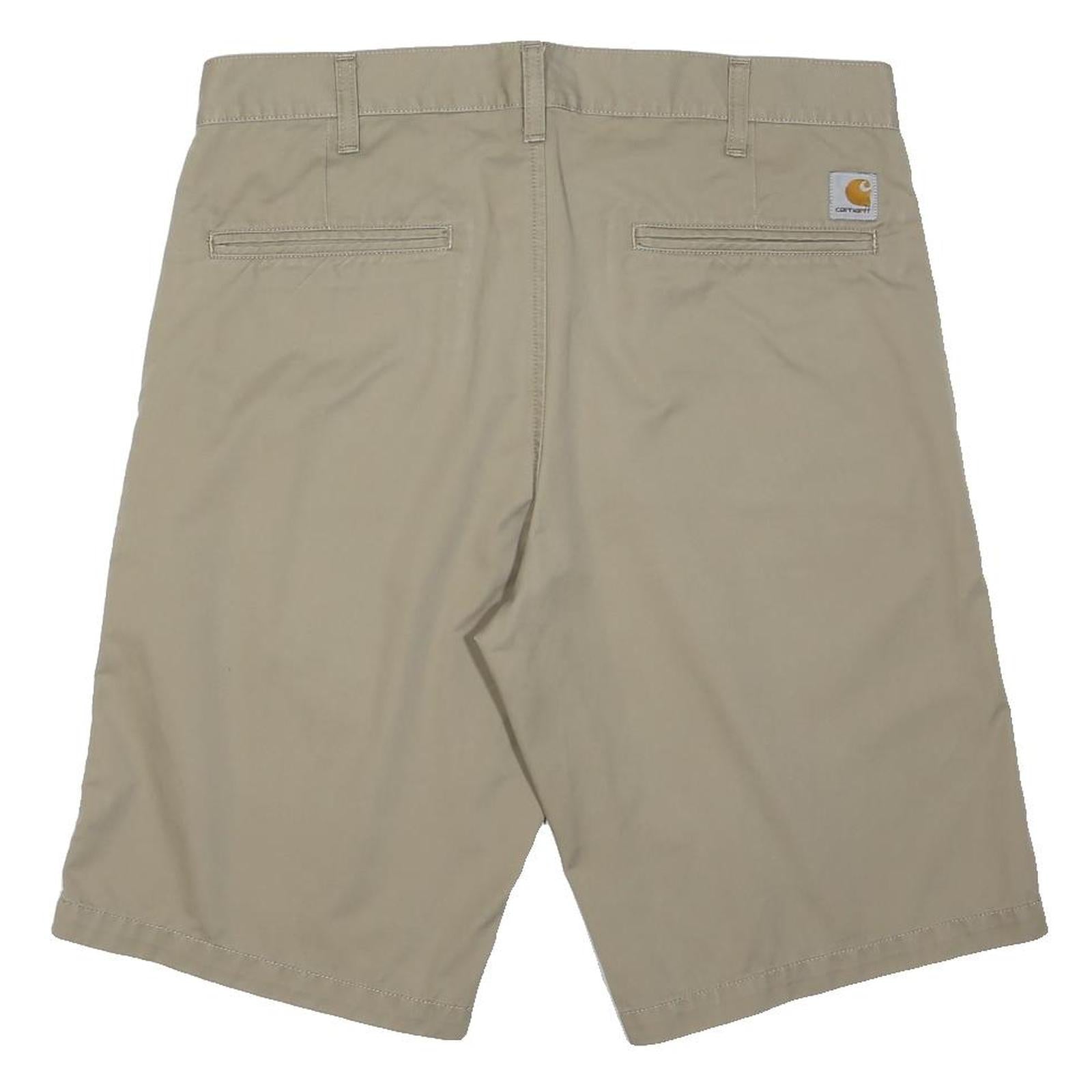 CARHARTT Mens Shorts Beige Casual M W35 Cotton Blend Comfortable Workwear