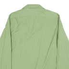 DKNY Mens Green Cotton Blend Shirt L Smart Casual Long Sleeve Button Collar