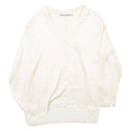 CHRISTA GUNTER Womens Shirt Beige Collared Long Sleeve L