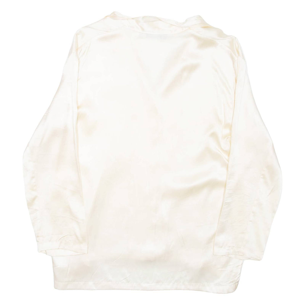 CHRISTA GUNTER Womens Shirt Beige Collared Long Sleeve L