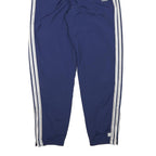 ADIDAS Mens Joggers Blue & White Slim Tapered M W26 L29 Polyester Blend Sports