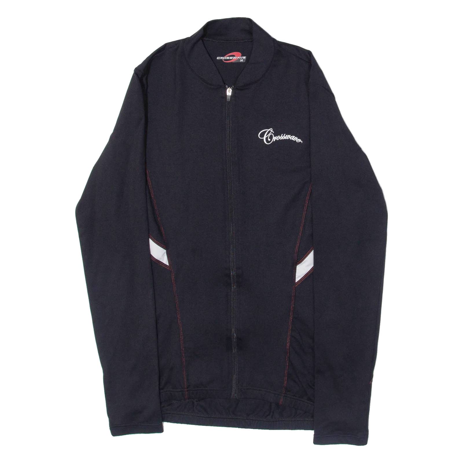 CROSSWAVE Full Zip Cycling Mens Jersey Black Long Sleeve S