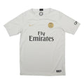 NIKE Boys White Gold Paris Soccer T-Shirt XL Short Sleeve V-Neck Sports