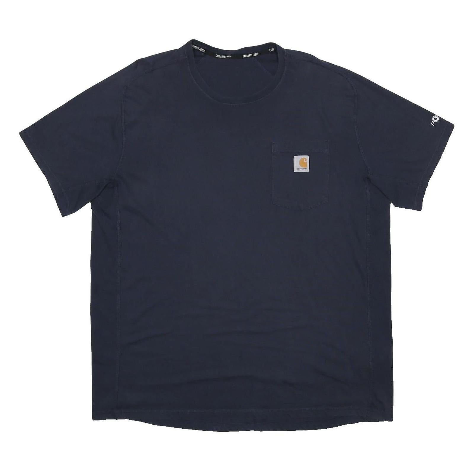 CARHARTT Mens Navy Blue Pocket T-Shirt XL Short Sleeve Crew Neck Cotton Blend