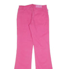 MOSCHINO Womens Cotton Blend Pink Regular Flared Trousers W28 L34 Stylish Casual