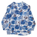 CUNN ELLA Womens Shirt Blouse Blue V-Neck 3/4 Sleeve Floral XS