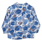CUNN ELLA Womens Shirt Blouse Blue V-Neck 3/4 Sleeve Floral XS