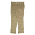 DICKIES Mens Corduroy Trousers Beige Slim Tapered W32 L32