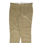 DICKIES Mens Corduroy Trousers Beige Slim Tapered W32 L32