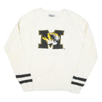 THE BRAND Mens White Jumper Plain Crew Neck Basic Knit XL Cotton Blend