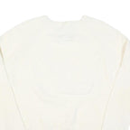 THE BRAND Mens White Jumper Plain Crew Neck Basic Knit XL Cotton Blend