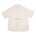 WOODPECKER Mens Plain Shirt Beige 2XL