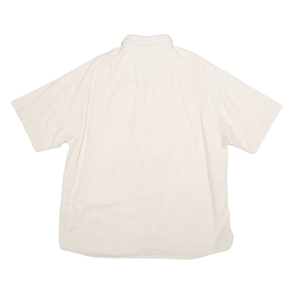 WOODPECKER Mens Plain Shirt Beige 2XL