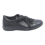 CHANEL Womens Lace-Up Leather Trainers Black UK 6 Designer Casual Footwear