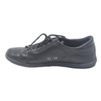 CHANEL Womens Lace-Up Leather Trainers Black UK 6 Designer Casual Footwear