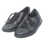 CHANEL Womens Lace-Up Leather Trainers Black UK 6 Designer Casual Footwear