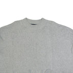 FRENCH CONNECTION Frill Womens Jumper Grey Tight Knit Short Sleeve L