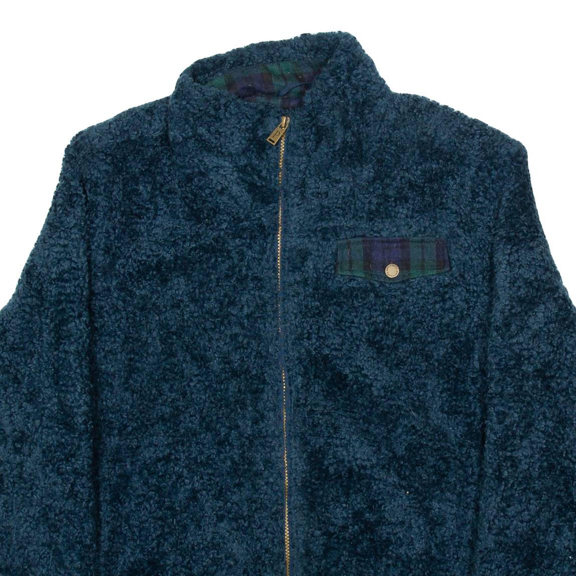 PENDLETON Womens Fleece Coat Blue Wool XL