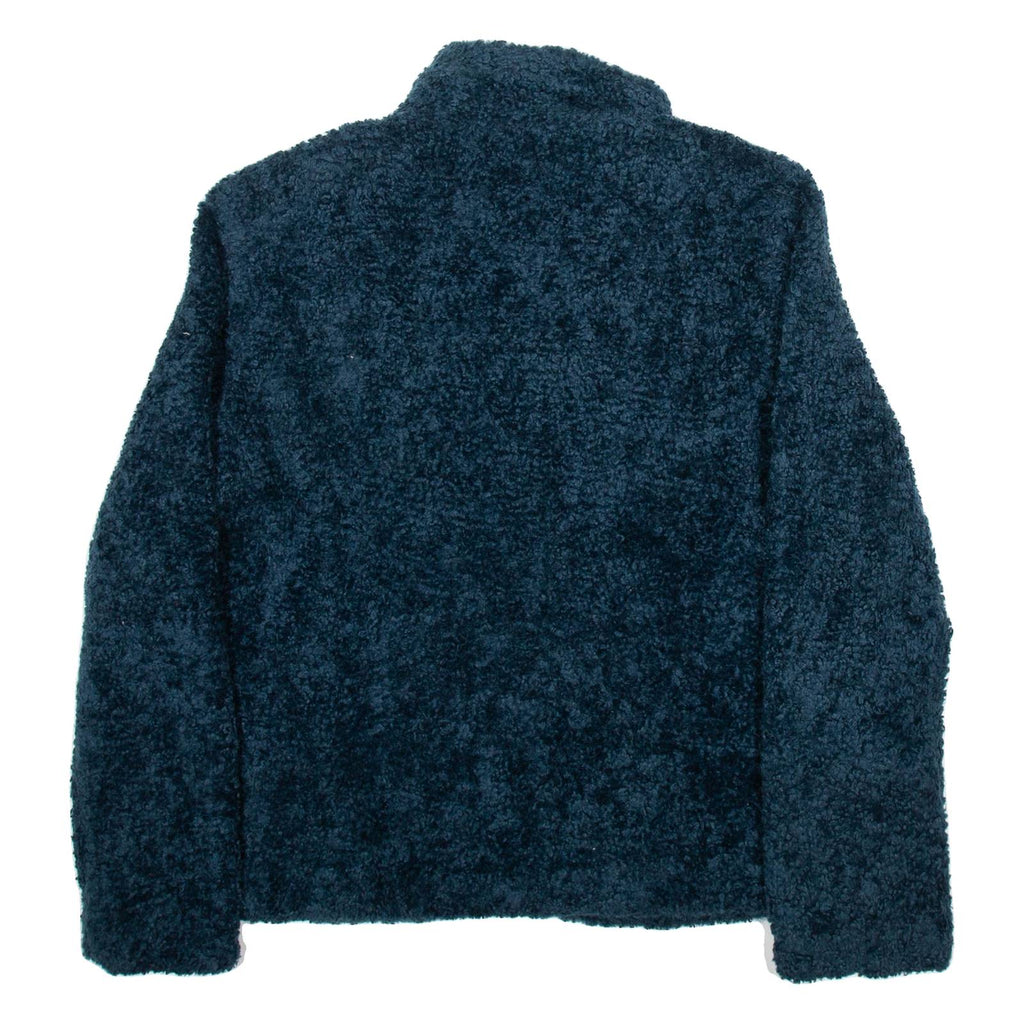PENDLETON Womens Fleece Coat Blue Wool XL