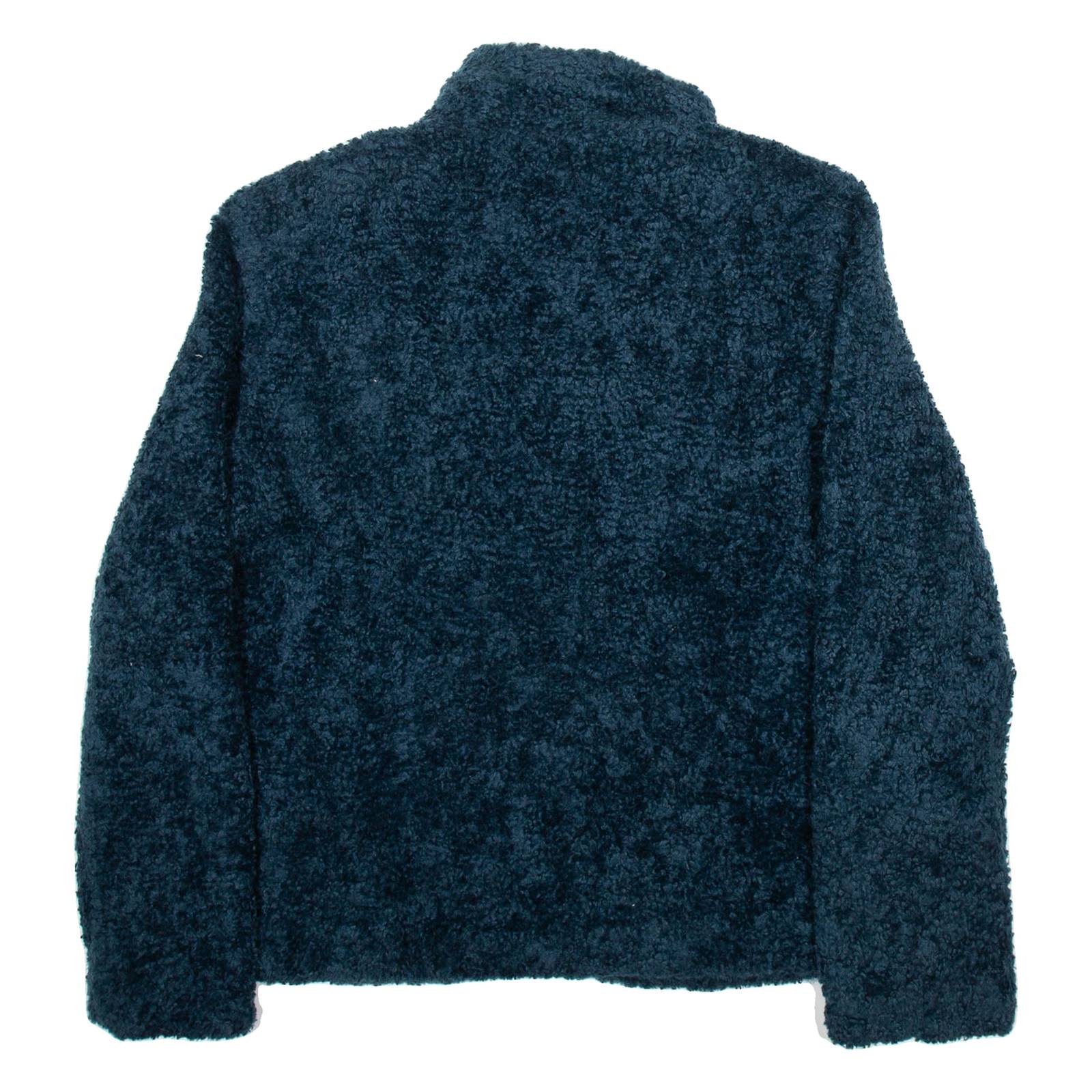 PENDLETON Womens Fleece Coat Blue Wool XL