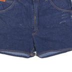CROWN Womens Denim Blue Casual Shorts M W32 Cotton Blend Pockets Zip