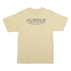 ADIDAS Mens Beige Purdue North Central Softball Graphic T-Shirt S Short Sleeve