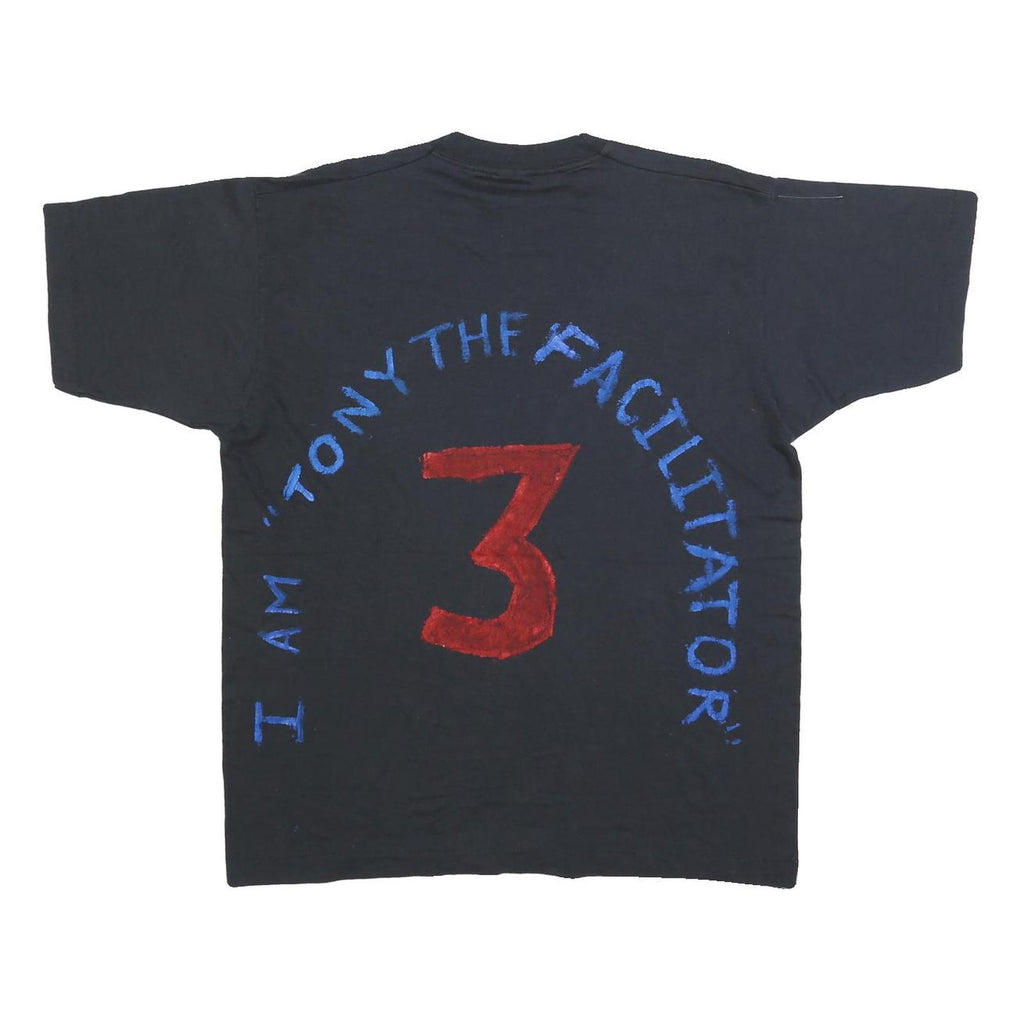 SCREEN STARS BEST Mens Black Graphic T-Shirt XL Short Sleeve Crew Neck