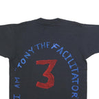 SCREEN STARS BEST Mens Black Graphic T-Shirt XL Short Sleeve Crew Neck