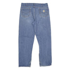 CARHARTT Mens Relaxed Blue Denim Jeans W38 L31 Classic Cotton Zip Pockets