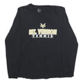 NIKE Mens Black Mt Vernon Tennis Long Sleeve Crew Neck T-Shirt L Cotton Blend