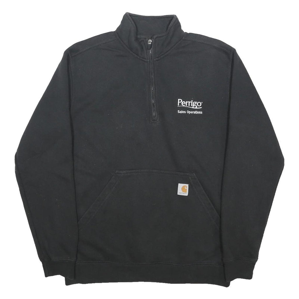 CARHARTT Mens Black Perrigo Sales Operations Half Zip Sweatshirt M Workwear