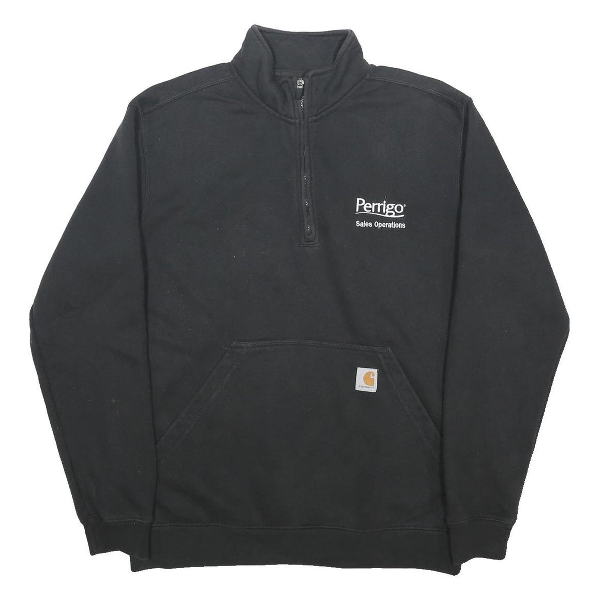 CARHARTT Mens Black Perrigo Sales Operations Half Zip Sweatshirt M Workwear