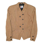 CITY WEAR Womens Beige Button Jacket XS Viscose Plain Casual Stylish