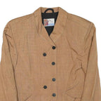 CITY WEAR Womens Beige Button Jacket XS Viscose Plain Casual Stylish